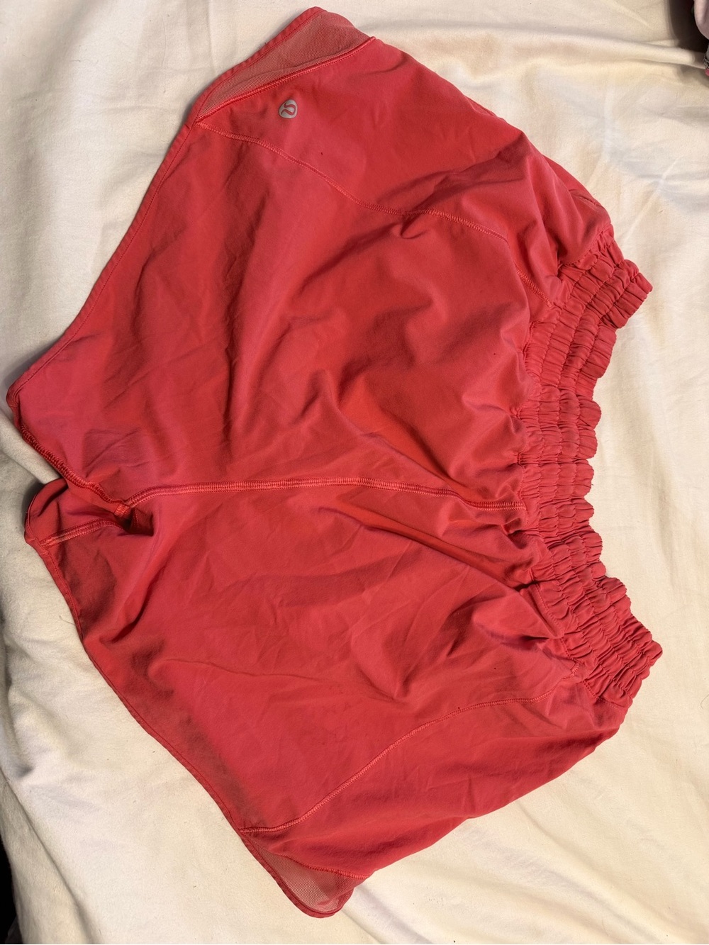 Women’s Redish pink Athletic Shorts with Elastic Waistband
